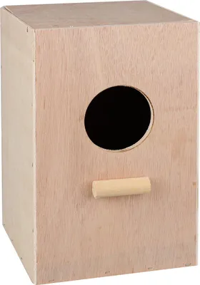 Obrázok produktu pre Hniezdiaca búdka Flamingo pre agapornidy, rozmery: 15 x 15 x 25 cm x ø 5 cm