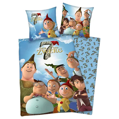 Produktbild von Herding Renforce Kinderbettwäsche der 7. Zwerg Größe 135x200 cm