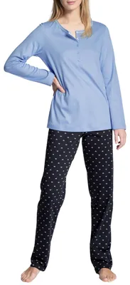 Produktbild von CALIDA Night Lovers Pyjama Damen Dark Lapis Blue 48-50