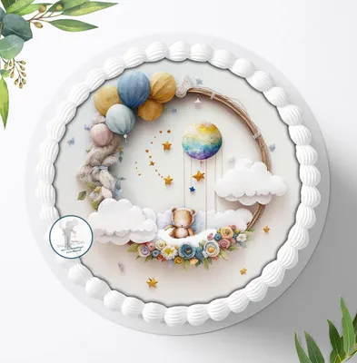 Produktbild von Für die Geburtstags Torte ein Tortenaufleger, Zuckerbild mit dem Motiv: Taufe, Essbares Foto für Torten, Fondant, Ø 20cm, 1785z