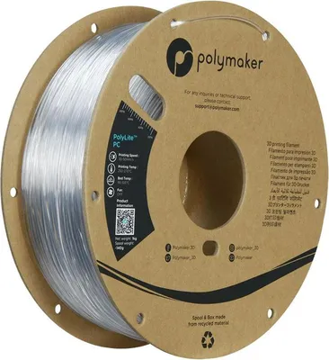 Produktbild von Polymaker PolyLite PC Filament Clear 1,75mm 1KG