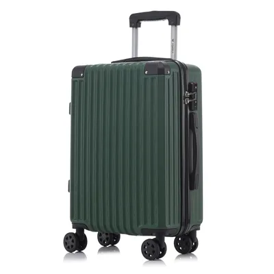 Produktbild von yonsly Premium Reisekoffer TSA-Schloss,YKK-Reißverschluss Hartschalen-Koffer Trolley Kabinenkoffer Rollkoffer Suitcase Handgepäck (Dunkelgrün,M)