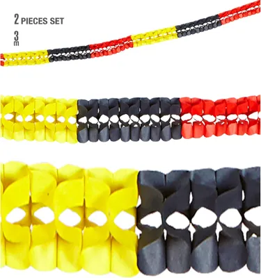 Produktbild von Deutschland Girlande 3 m - Ø 8 cm | 2er Set