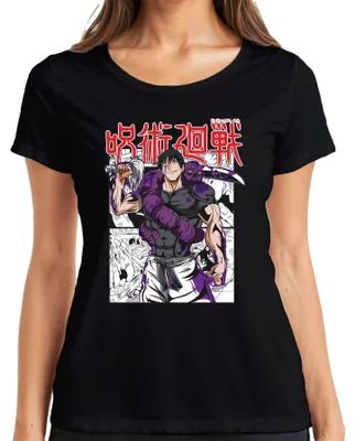 Productafbeelding van Jujutsu Kaisen, manga, donkere esthetiek, anime, T-shirt voor dames, zwart, maat M