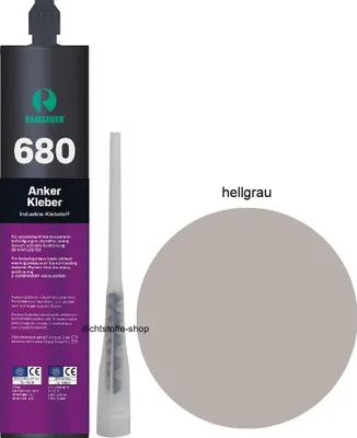 Produktbild von Ramsauer 680 Anker Kleber grau 2K Injektionsmörtel 445g Kartusche