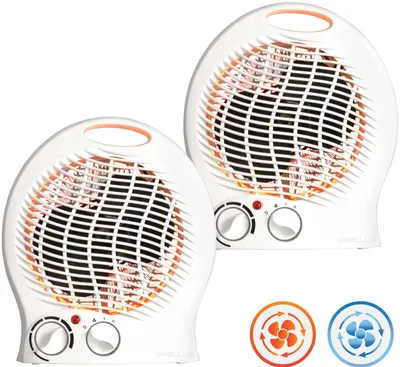 Produktbild von Brollux 2x Elektroheizung 2000W mobiles Heizgerät VO-W Thermoventilator Heizlüfter Spiralheizkörper Elektroheizkörper