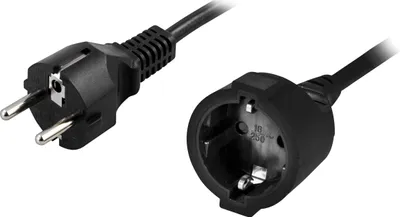 Image de Câble d'extension CEE 7/7 mâle vers CEE 7/4 (Schuko) femelle, 3 m