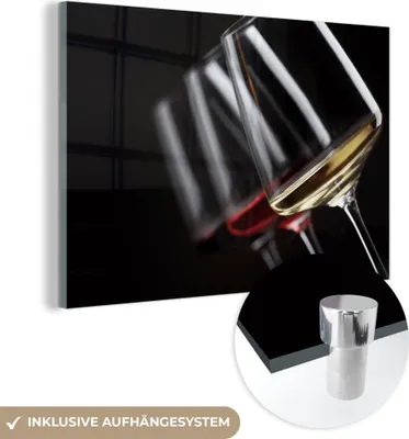 Produktbild von MuchoWow Glasbilder - Bilder auf Wandbild - Foto auf Glas Weinglas - Wein - Alkohol 30x20 cm Wanddekoration aus Glas - Acrylglasbild - Acrylbilder - Bilder auf glas wandbild
