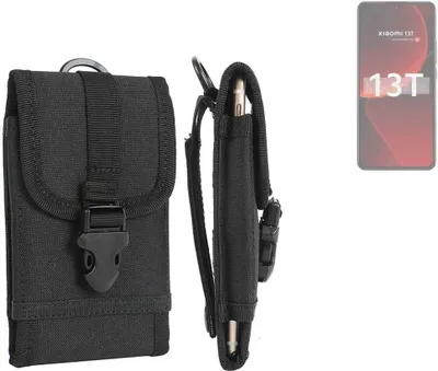 Produktbild von K-S-Trade Holster Handy Hülle kompatibel mit Xiaomi 13T Holster Handytasche Gürtel Tasche Schutz Hülle Robust Outdoor schwarz