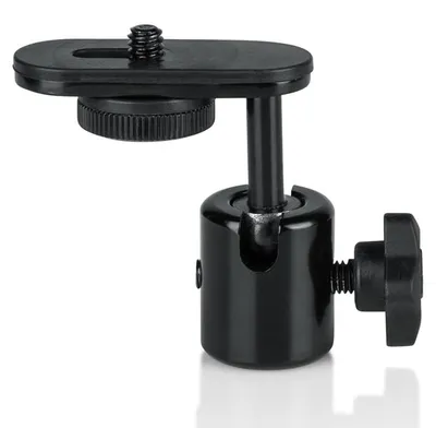 Produktbild von Gator Frameworks GFW-MIC-CAMERA-MT, Podest-Adapter, Schwarz, Stahl, 1/4 Zoll, 0 - 180°, 360°