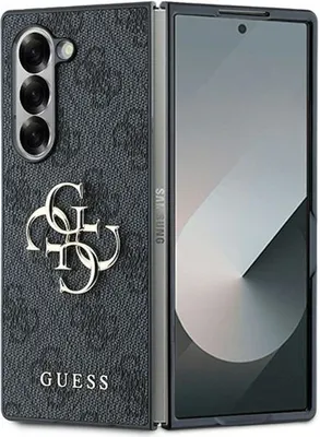 Zdjęcie produktu dla Etui GUESS na telefon komórkowy pasuje do SAMSUNG Z Fold 6 GUHCZFD64GMGGR (PU 4G skórzane metalowe logo) czarny