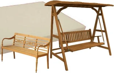 Produktbild von Teako Design Bankauflage Polyester wasserabweisend 120x45x5 cm Creme