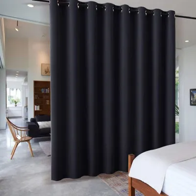 Produktbild von Verdunkelungsvorhänge mit dreifacher Verdunkelung - Wärmeisolierend - 457 x 274 cm - Schwarz