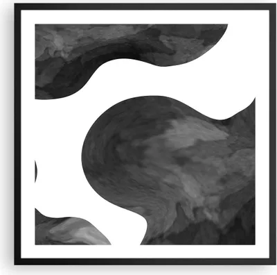 Produktbild von Gerahmtes Poster - Schwarzer Rahmen - Abstraktion Form Figur - 60x60 cm - Wand Bild - Wanddeko - Wandbilder - Kunstposter - Wandposter - Bilderrahmen - Bilder - Kunstdruck - P2BAC60x60-5134