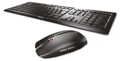 Produktbild von CHERRY STREAM DESKTOP, Kebelloses Desktopset, Schwarz, USB (QWERTZ - DE), Kabellos, RF Wireless, Scherenschalter, QWERTZ, Schwarz, Maus enthalten