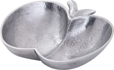 Produktbild von Dekoschale Dekoration Massiv chic Apfel Schale Apple. silber Aluminium