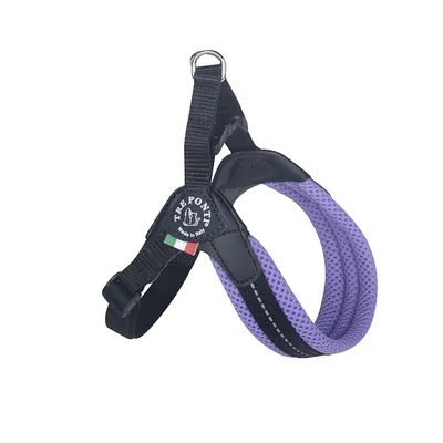 Tre-Ponti Geschirr Easy Fit-Soft Mesh Verstellbarer Bauchgurt lila