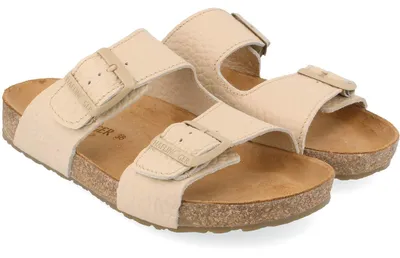Produktbild von Haflinger Bio Bonnie Damen Leder-Sandale mit Korkfußbett Creme, 819102-1816