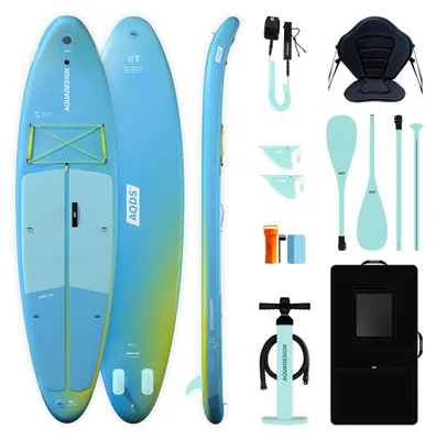 Image de Aquadesign Stand Up Paddle gonflable convertible Kayak (145kg max) - Aelia 10'8