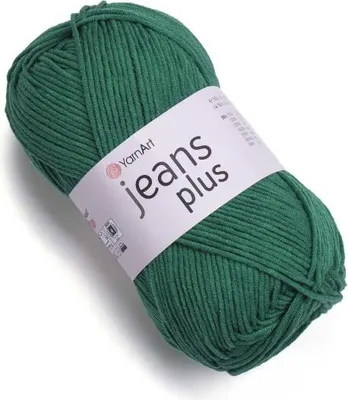 Produktbild von YarnArt Jeans Plus Wolle 52 Grüne Wiese - Weiche, hochwertige Amigurumi-Wolle