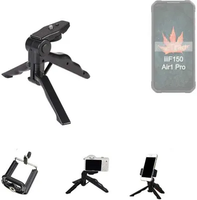 Produktbild von K-S-Trade Stativ Tisch-Ständer Dreibein Handy-Stativ Ständer kompatibel mit iiiF150 Air 1 Pro Plus Mini-Stativ Smartphone Tripod Handy-Stativ aus