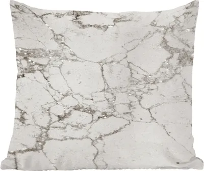 Produktbild von MuchoWow® Zierkissen Sofakissen Wohnzimmer Dekokissen 60x60 cm Marmor - Silber - Glitter - Sitzfläche - Foto Polster