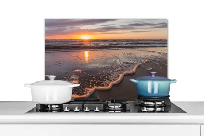 Obrázok produktu pre MuchoWow® Splashback Kuchyňa - Kuchynský backsplash - Ochrana steny pre sporák a drez More - Holandsko - Farby 60x40cm Alu-Dibond (alternatíva k