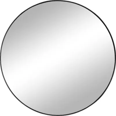 Produktbild von Runder Wandspiegel aus Metall - 80 cm Durchmesser - schwarz - JAFFREL