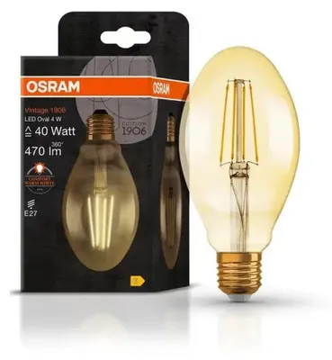 Obrázok produktu pre Led Lampa Vintage 1906 Led Cl Oval Gold40 4W/824 E27 Ledvance