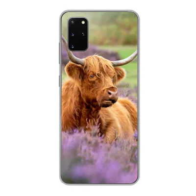 Produktbild von MuchoWow® Handyhülle Schutzhülle Hülle für Samsung Galaxy S20 Plus Schottischer Highlander - Braun - Büsche Silikon Softcase Handy Hülle - Hartschale
