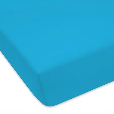 Produktbild von Designpremium Jersey Betttuch strapazierfähig türkis 80x200 cm