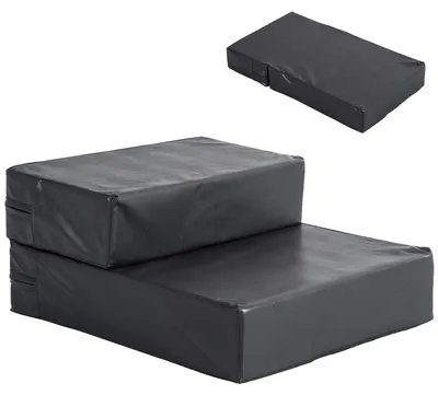 Produktbild von Hundetreppe klappbar Katzentreppe Einstiegshilfe 2 Stufen 20 cm, klappbare Haustiertreppe Sofa Bett