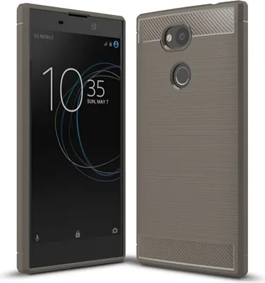 Produktbild von Schutzhülle Handyhülle für Sony Xperia L2 Case Cover Carbon Optik Grau