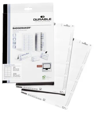 Obrázok produktu pre Durable 1459-02, Biela, 15 cm, 6,1 cm, 40 kusov