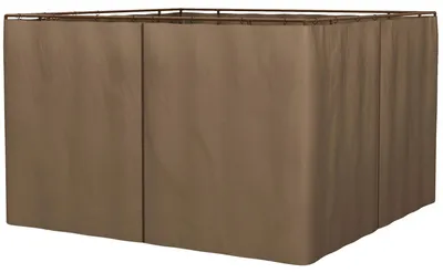 Imagen del producto de Paneles de sombra para pérgolas, resistentes a la intemperie, fácil instalación, color marrón
