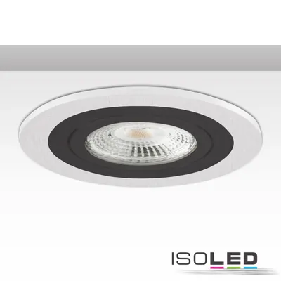 Produktbild von ISOLED Einbaurahmen rund, Lochausschnitt 80mm, weiß + schwarz, für GU10/MR16 Spots