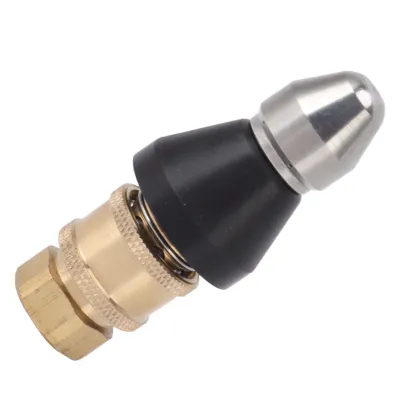 Zdjęcie produktu dla G1/4 Dysza do czyszczenia rur kanalizacyjnych ze stali nierdzewnej Trwały adapter G3/8 z gwintem wewnętrznym Ciśnieniowa dysza do czyszczenia rur kanalizacyjnych