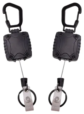 Produktbild von Einziehbare Schlüsselanhänger, einziehbares Schlüsselband mit 65 cm Stahlseil, robuster einziehbarer Schlüsselanhänger mit einer Tragfähigkeit von 240 g für Schlüssel, Karten und Ausweise.