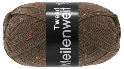 Produktbild von Lana Grossa - Meilenweit 100g Tweed 0184 dunkelbraun