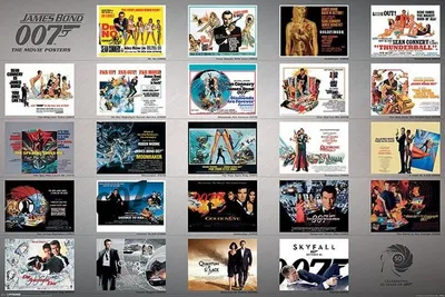 Immagine prodotto di James Bond 007 - 23 locandine cinematografiche - 61x91,5 cm - Locandina