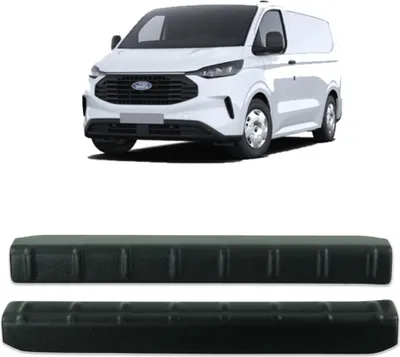 Image de Protections de seuils latéraux noires en ABS résistant pour Ford Custom à partir de 2023-