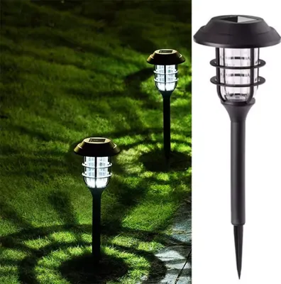 Produktbild von 2x LED Kaltweiß Solarlampe Solarleuchte Gartenlicht Gartenleuchten, Solar-Wegeleuchten für den Außenbereich, Gartensteckerleuchten Garten, Terrasse, Rasen
