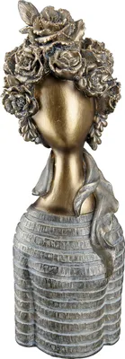 Produktbild von Gilde Figur, Frau, "Linea", Kunstharz, goldfarben, VE 2, L. 6 cm, B. 9 cm, H. 28 cm 37848 4063387378489