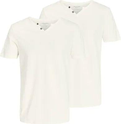 Produktbild von 2er Pack JACK & JONES Herren T-Shirts JJESPLIT Neck Tee SS