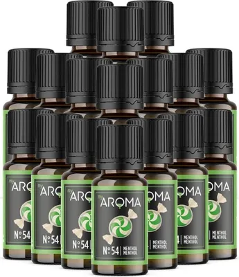 Produktbild von myAROMA Flavour Drops – Menthol 17x10ml, Zuckerfreie & Kalorienfreie Aromatropfen, Vegan, Für Backen & Getränke, Nr. 54