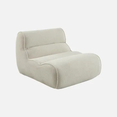 Produktbild von sweeek - Sessel mit Chenille-Bezug 1-Sitzer - Creme