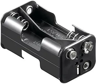 Produktbild von Goobay 4x AA (Mignon) Batteriehalter, Druckknopf, Schwarz - Druckknopf
