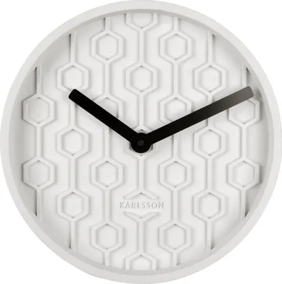 Produktbild von Karlsson - Wanduhr Honeycomb - Weiß - Ø31cm