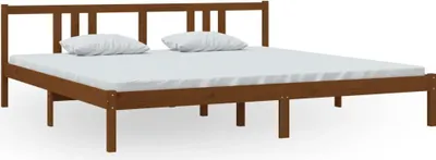 Produktbild von vidaXL Massivholzbett Honigbraun 200x200 cm