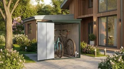 Produktbild von Bikebox, grün B x T x H 120 x 202